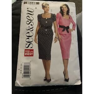 BUTTERICK See & Sew Sewing Pattern B5169 Women Sizes 6-8-10-12 Jacket Skirt Suit